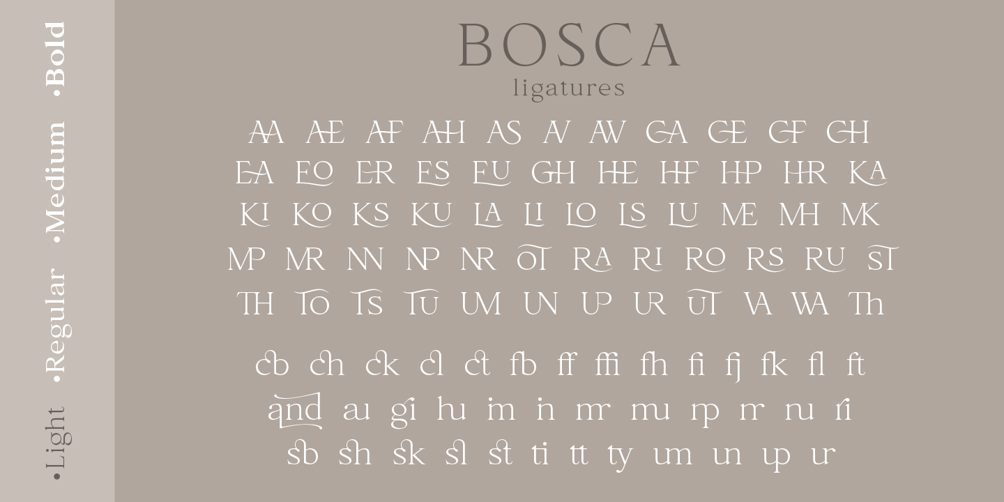 Example font Bosca #3